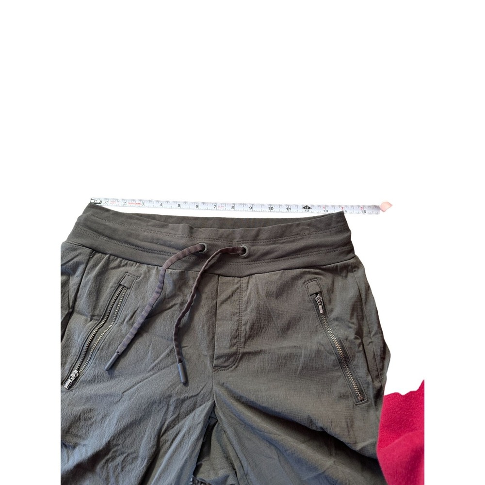 Athleta Gray Active Pants Joggers Size 0‎ Nylon Spandex Zip Pockets Woman's | f2 - Picture 5 of 9